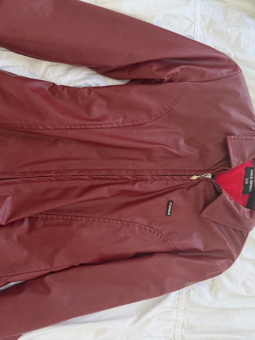 Polo by Ralph Lauren Women's Burgundy Leather Jacket